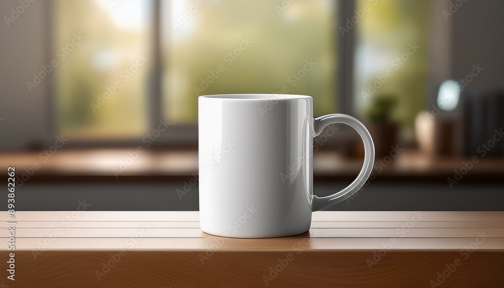 Clean coffee mug with customizable design space for promotional merchandise Clean coffee mug with customizable design space for promotional merchandise