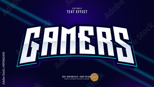 Gamer editable text effect, esport text style