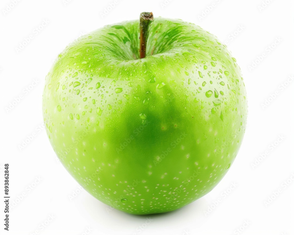 Green Apple Isolated on White Background. Fresh Fruit Object Green Apple Isolated on White Background. Fresh Fruit Object