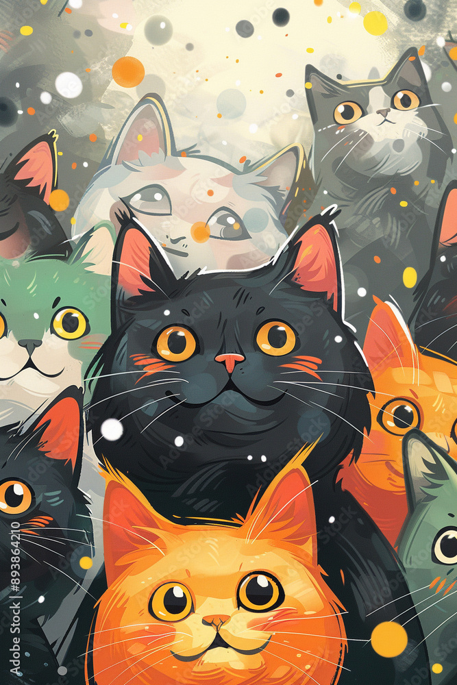Cute cats background Cute cats background