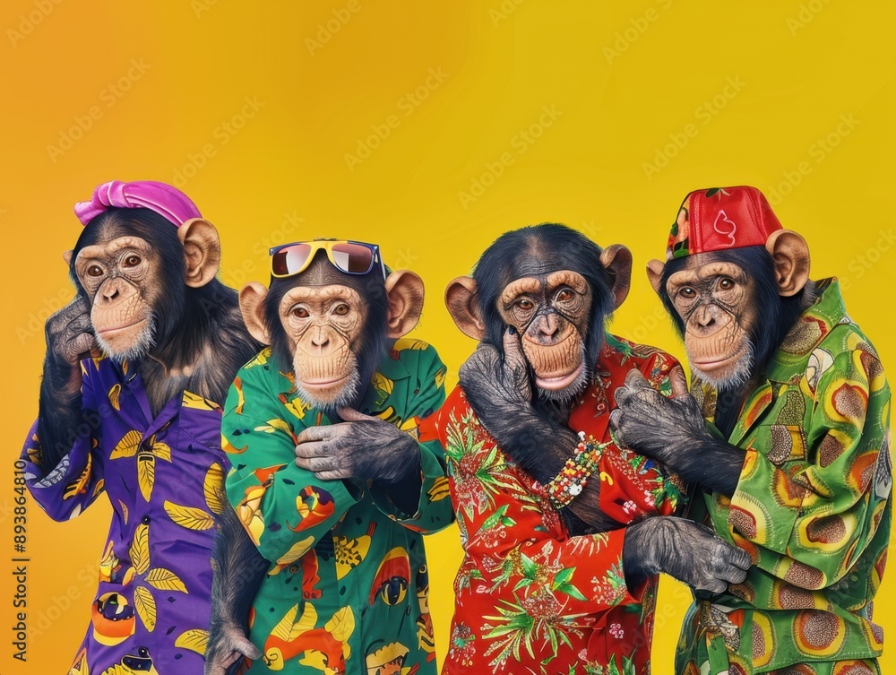 Fototapeta premium Monkey Gang Fashion