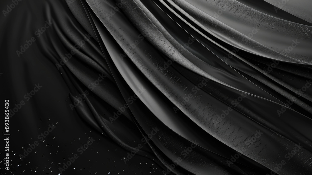 Obraz premium Hypnotic Flow: Abstract Black Line Wallpaper