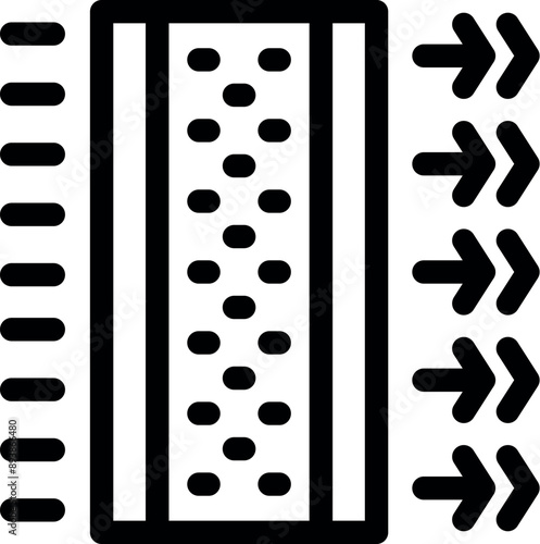 Breathable membrane with airflow passing through it for thermal insulation