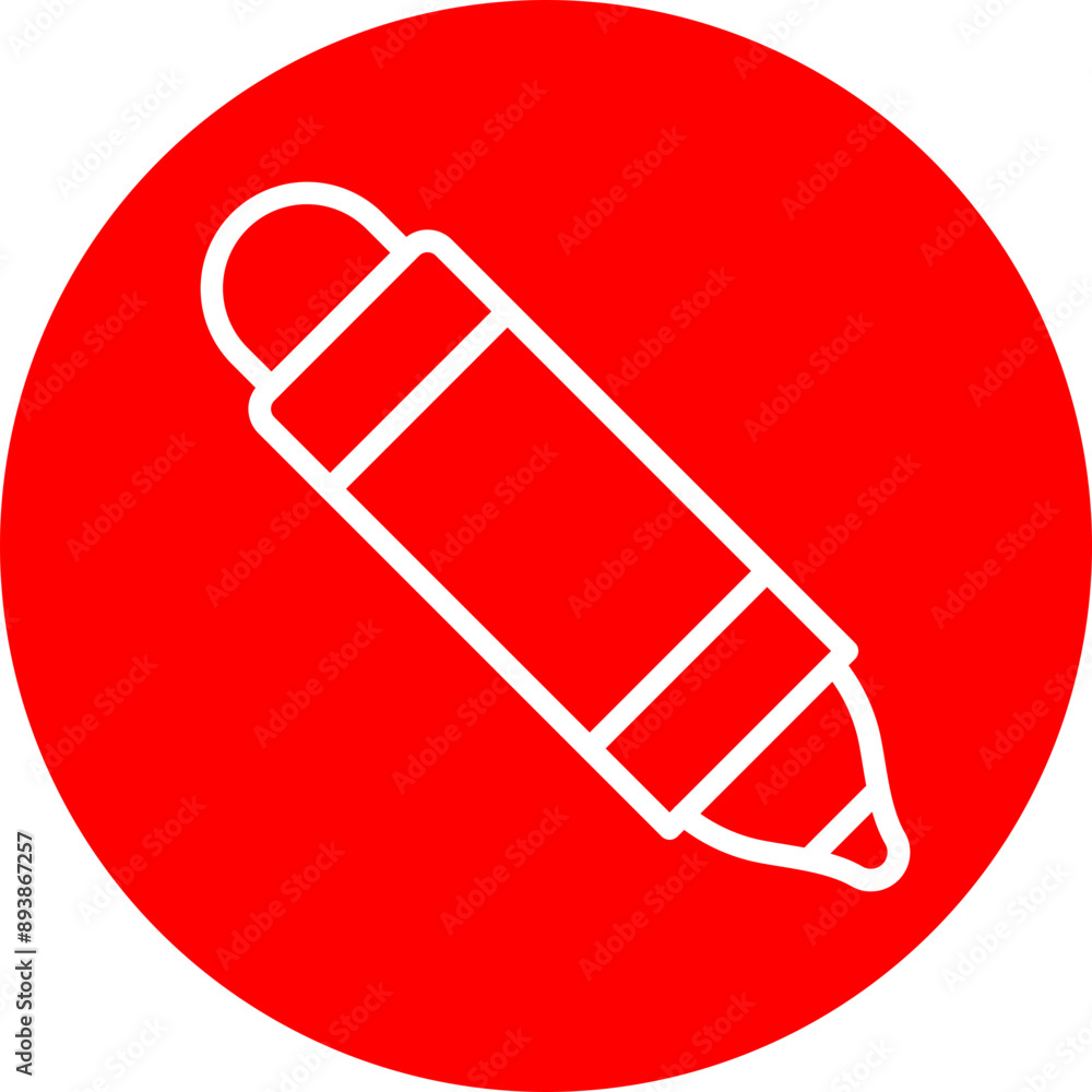 Marker Vector Line White Circle Red Marker Vector Line White Circle Red