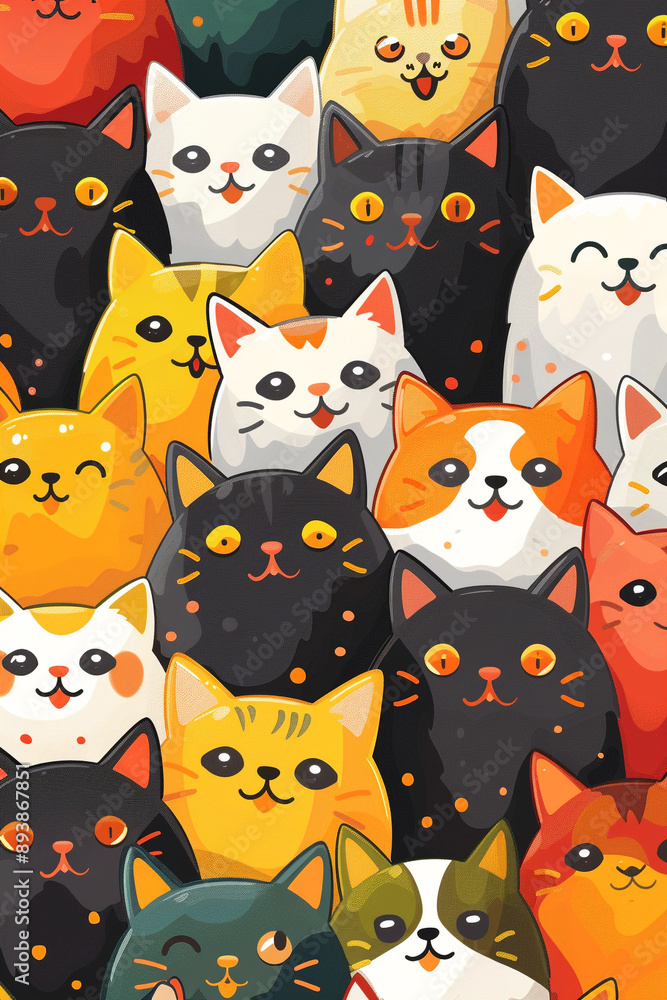 Cute cats background Cute cats background