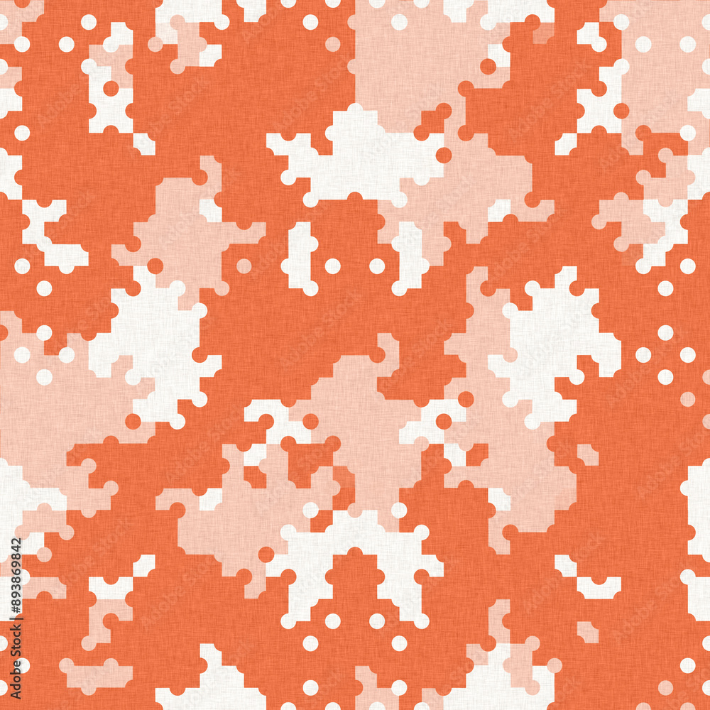 Faded peach fuzz glitch geo washed effect seamless pattern. Orange dye grungy blotched distress abstract background texture repeat. Faded peach fuzz glitch geo washed effect seamless pattern. Orange dye grungy blotched distress abstract background texture repeat.