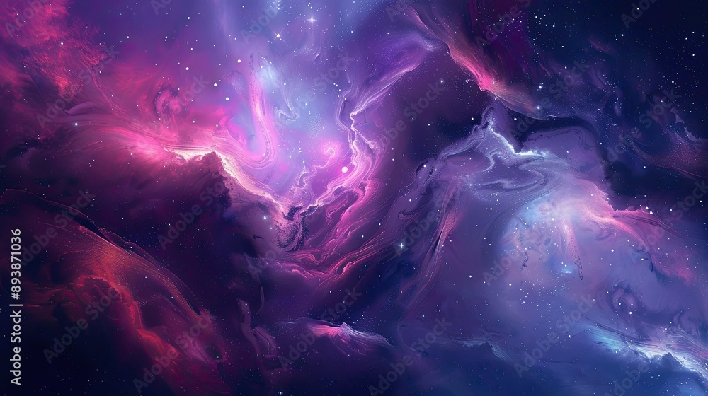 Vivid magenta and electric blue galaxies and cosmic clouds stunning background Vivid magenta and electric blue galaxies and cosmic clouds stunning background