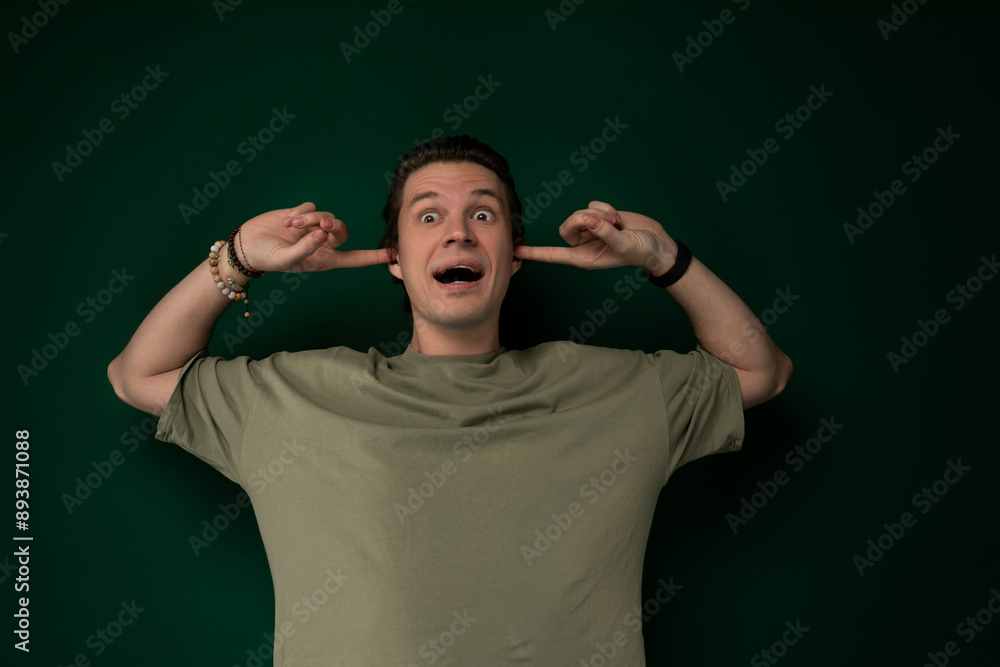 Man Making Face With Hands Man Making Face With Hands