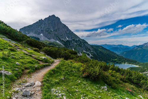 Panoramic mountain tour in Ehrwald via the Tajatorl to the Drachensee and Seebensee lakes photo