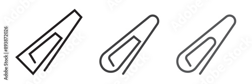 Paper clip icons set. Office Paper Clip sign, Paperclip document vector icon