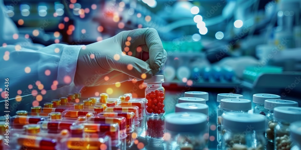 Obraz premium Researchers in pharmacology employ animal models and cell cultures to predict how drugs will behave in humans, an essential step in drug development, science concept
