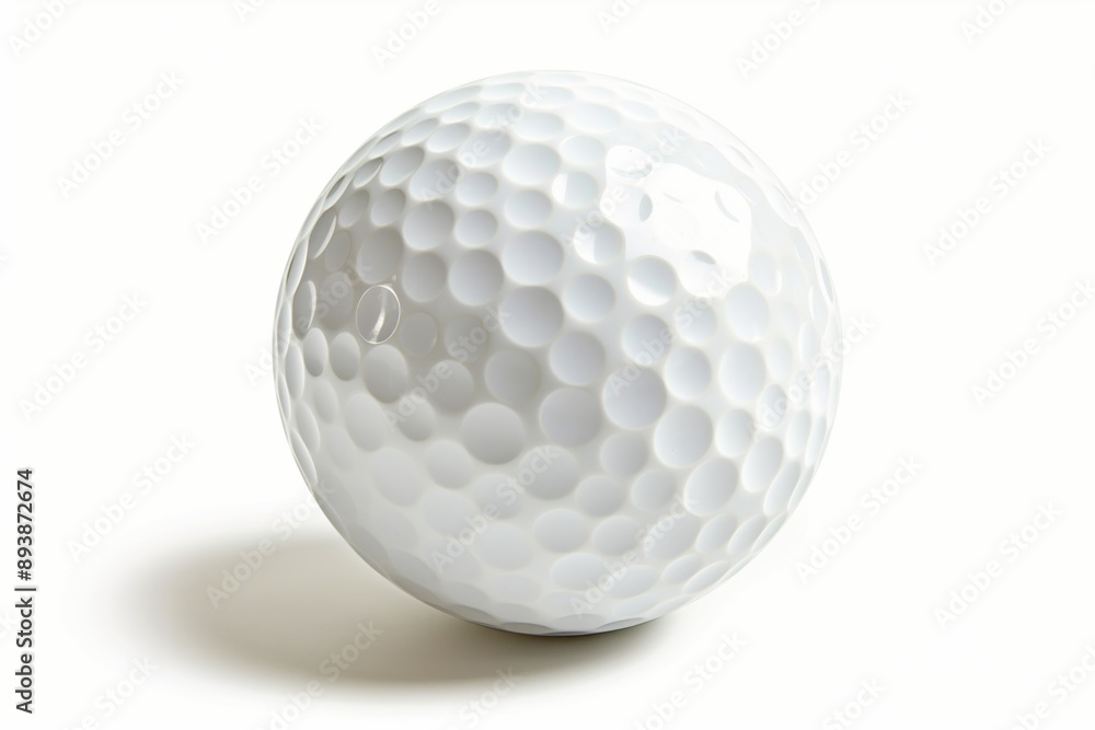A studio close-up photo white golf ball against a white background with shadows and soft highlights. Space for copy. Golf and leisure concept. A studio close-up photo white golf ball against a white background with shadows and soft highlights. Space for copy. Golf and leisure concept.