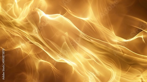 Opulent backdrop with flowing golden smoke textures light reflections and gradients