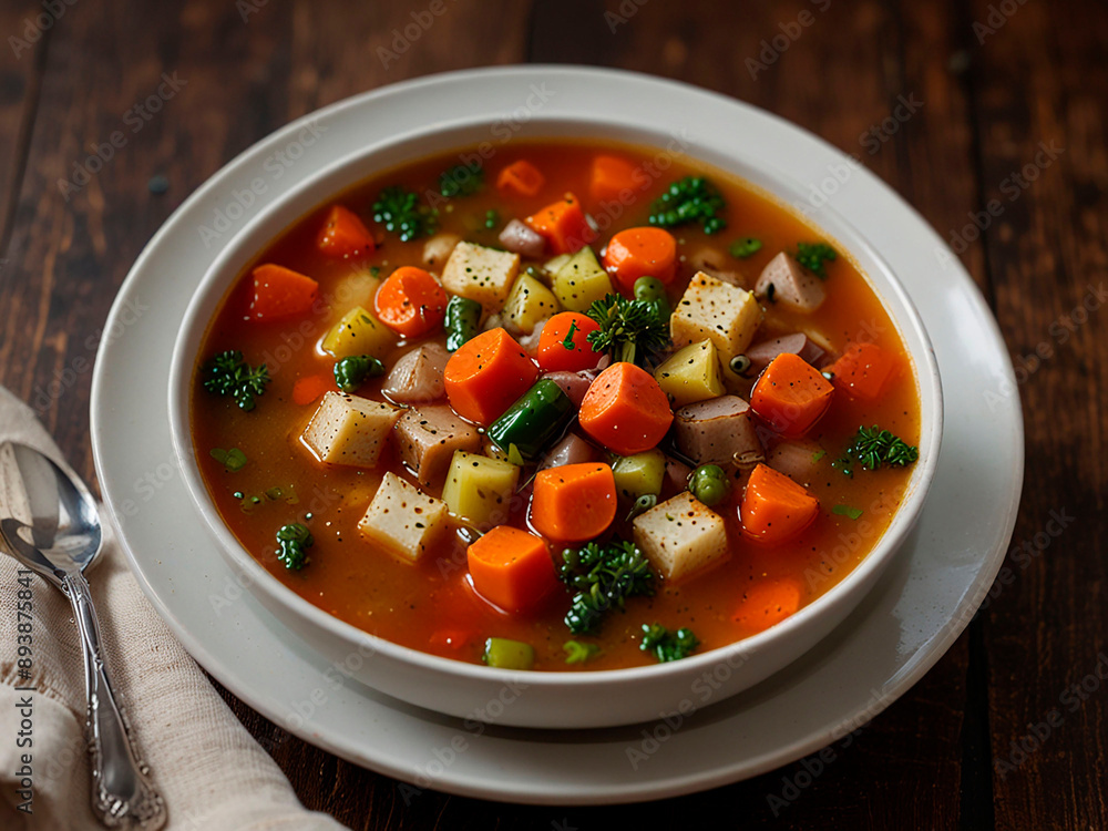 bowl of soup with vegetables bowl of soup with vegetables