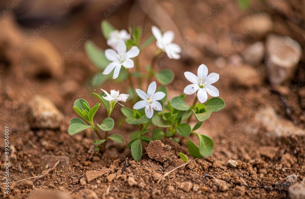 small white flowers with green leaves growing on the ground, the petals are very thin and delicate small white flowers with green leaves growing on the ground, the petals are very thin and delicate