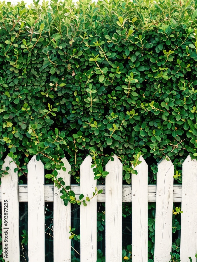 A fence covered with ivy, indicating a need for maintenance or landscaping services. A fence covered with ivy, indicating a need for maintenance or landscaping services.