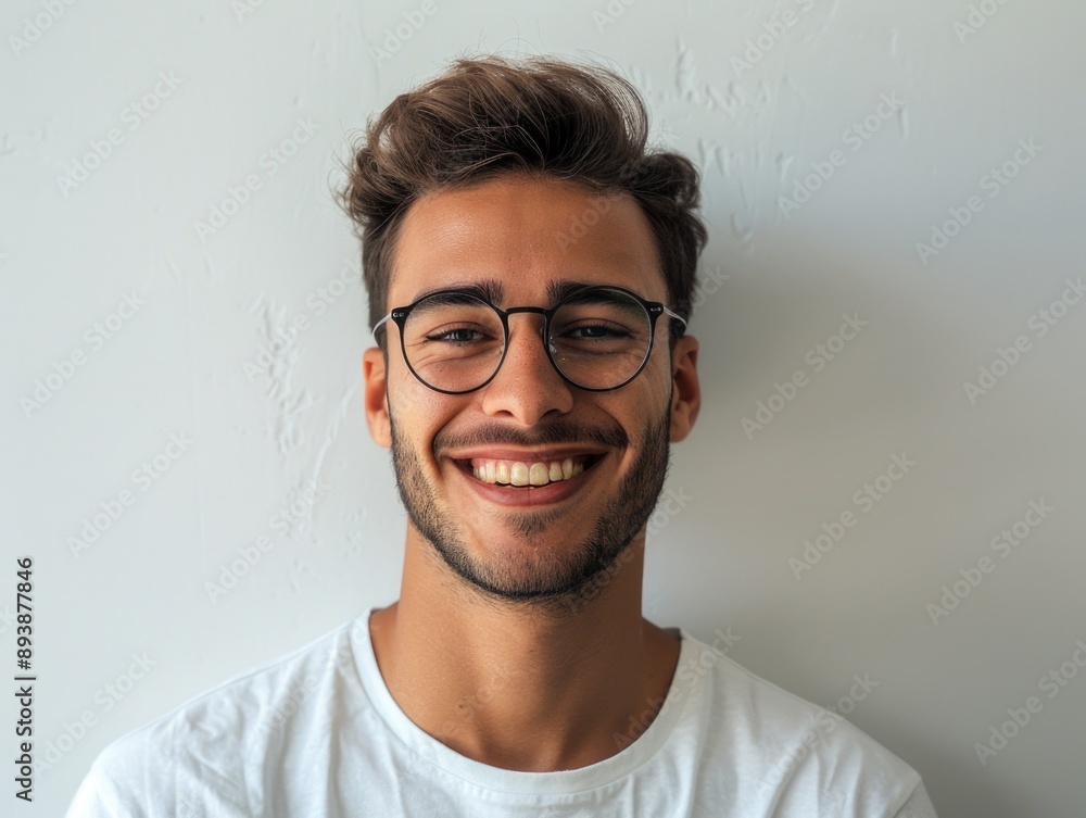 A man with a beard smiling broadly at the camera, wearing glasses and sporting a modern hairstyle. A man with a beard smiling broadly at the camera, wearing glasses and sporting a modern hairstyle.
