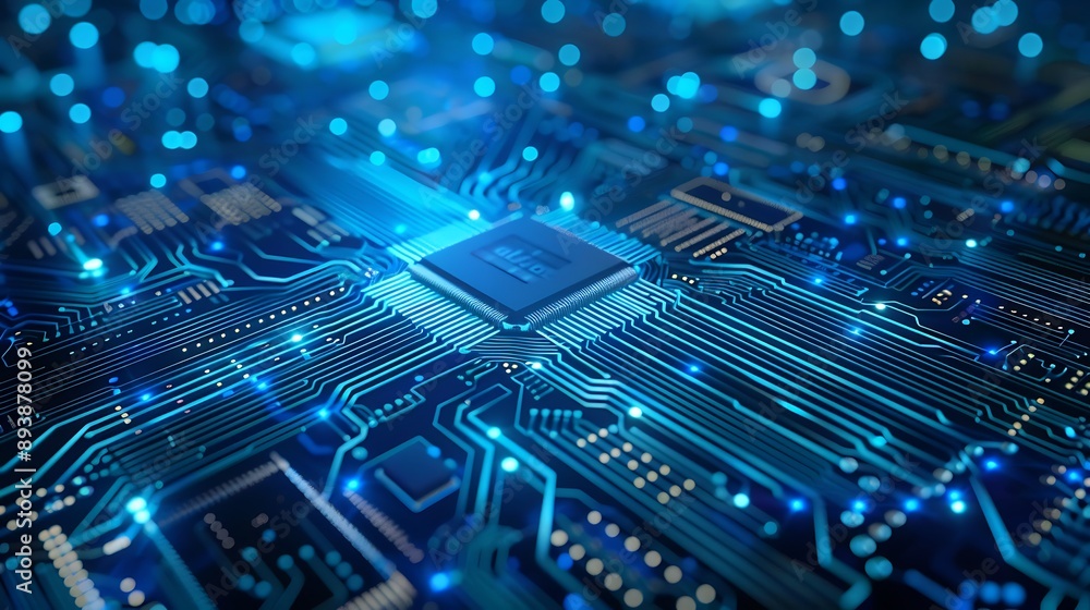 A Close-Up Shot of a Circuit Board with a Processor A Close-Up Shot of a Circuit Board with a Processor