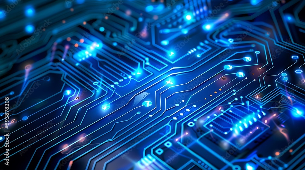 Abstract Blue Circuit Board Abstract Blue Circuit Board