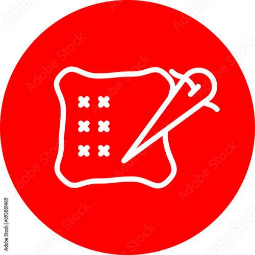 Patch Vector Line White Circle Red