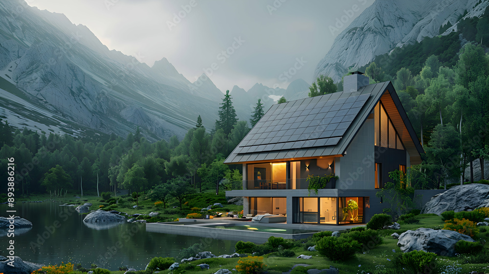 A home equipped with advanced Energy Storage Solutions for efficient and sustainable living