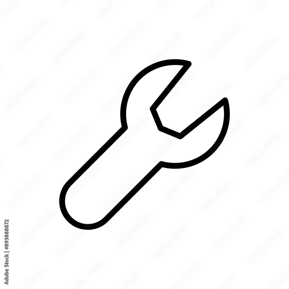 wrench icon, spanner symbol, settings repair tool icon sign wrench icon, spanner symbol, settings repair tool icon sign