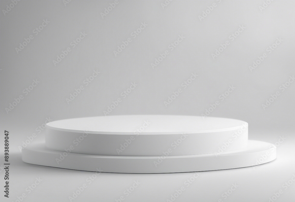 Pedestal white podium display for cosmetic product presentation or platform background Pedestal white podium display for cosmetic product presentation or platform background