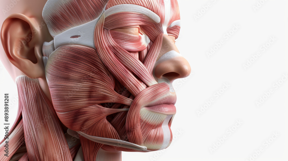 Foto de A detailed anatomical illustration showing the muscles of the ...