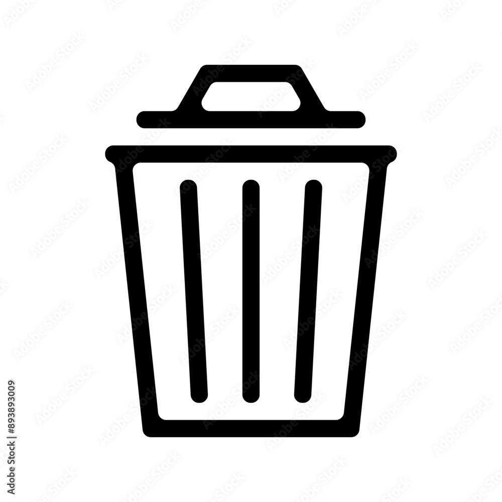 Icon of Trash bin, Simple Recycle outline vector sign, Trash can linear style pictogram. Delete symbol, logo illustration, Modern vector trash can symbol isolated on white background. Icon of Trash bin, Simple Recycle outline vector sign, Trash can linear style pictogram. Delete symbol, logo illustration, Modern vector trash can symbol isolated on white background.