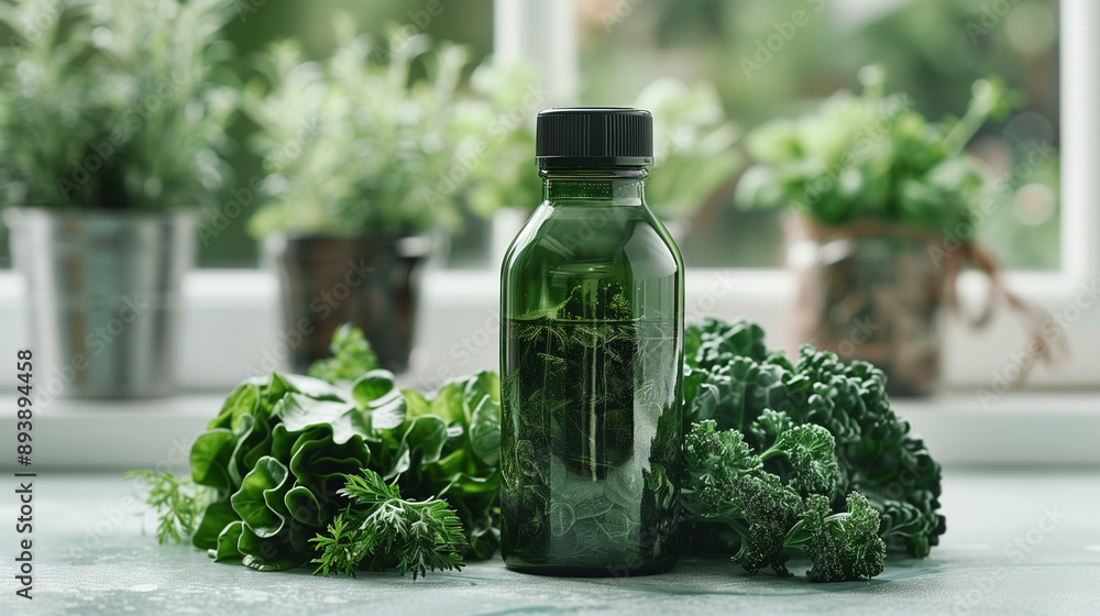 Leafy greens surrounding a vitamin bottle on a pristine white backdrop, emphasizing natural supplements.
Leafy greens surrounding a vitamin bottle on a pristine white backdrop, emphasizing natural supplements.