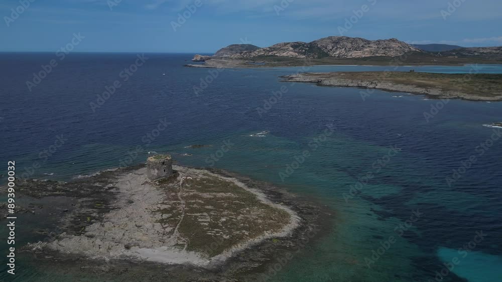 Aerial View of Spaggia La Pelosa Near Stintino, Sardegna Aerial View of Spaggia La Pelosa Near Stintino, Sardegna