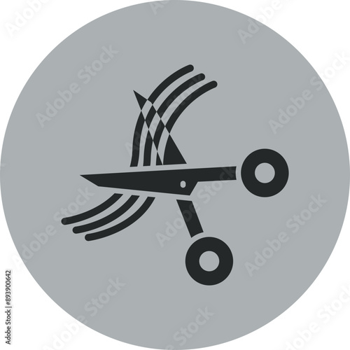 Hair Cuting Icon Design