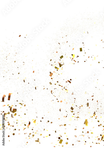 A shower of gold confetti celebrating a special moment