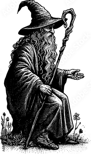 Sitting Wizard Or Sorcerer 