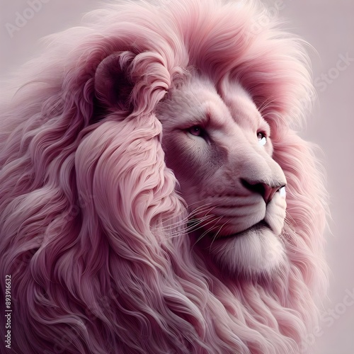 Majestic Serenity: The White Lion. photo