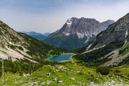 Mountain tour to the Vorderer Drachenkopf in the Mieminger mountains in Ehrwald photo