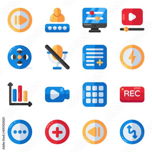 Set of Editable Flat Icons

