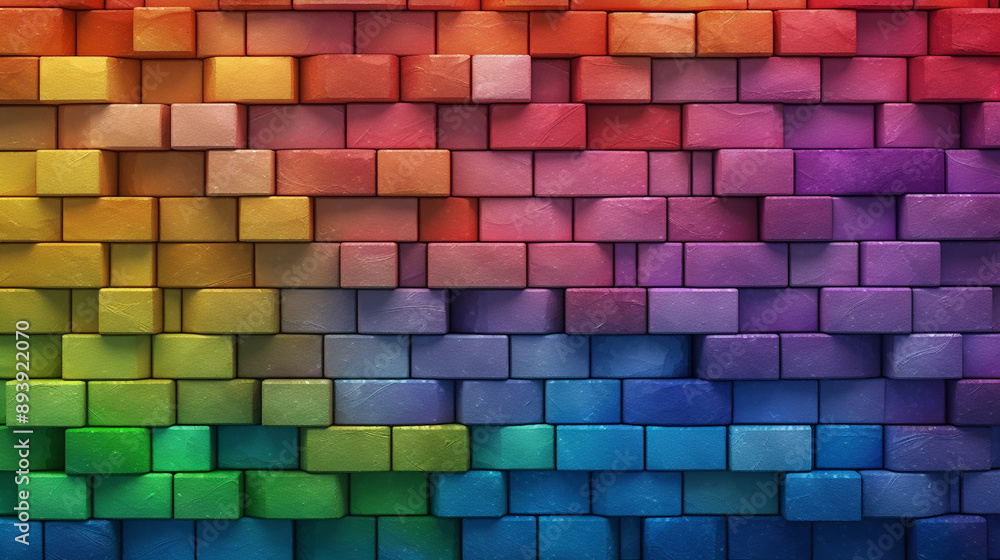 rainbow brick wall background rainbow brick wall background