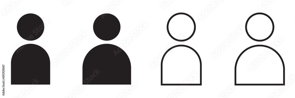 User Icon vector isolated on white background. person sign. people icon. User Icon vector isolated on white background. person sign. people icon.