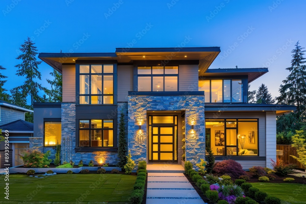 Modern House Front View Modern House Front View