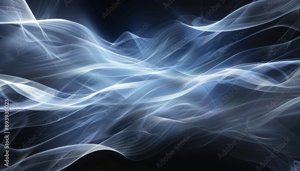 Abstract light wave noisy texture banner header with a dark blue, gray, white Abstract light wave noisy texture banner header with a dark blue, gray, white
