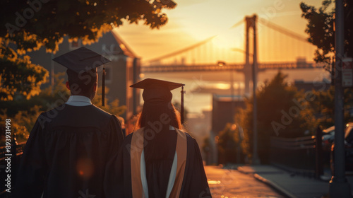 Celebrating Achievements: A Middle School Graduation Portrait photo