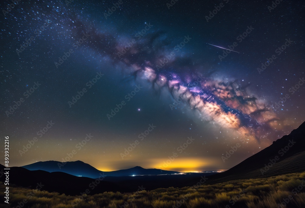 spectacular night sky blanketing vast empty plain milky way stars viewed from remote location, landscape, darkness, celestial, horizon, open, space, serene spectacular night sky blanketing vast empty plain milky way stars viewed from remote location, landscape, darkness, celestial, horizon, open, space, serene