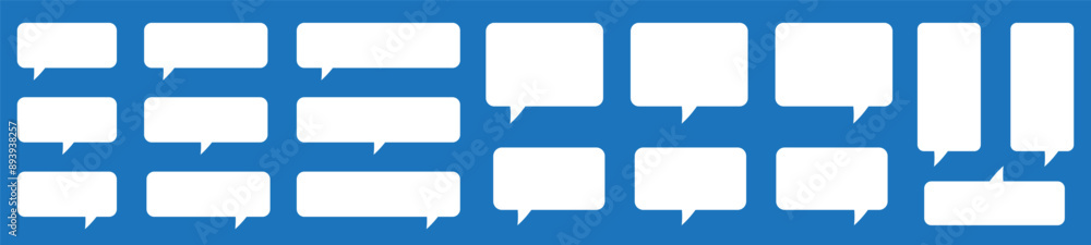 Set of speech bubbles. Speak bubble text, cartoon chatting box, message box. Blank empty speech bubbles. Set of speech bubbles. Speak bubble text, cartoon chatting box, message box. Blank empty speech bubbles.
