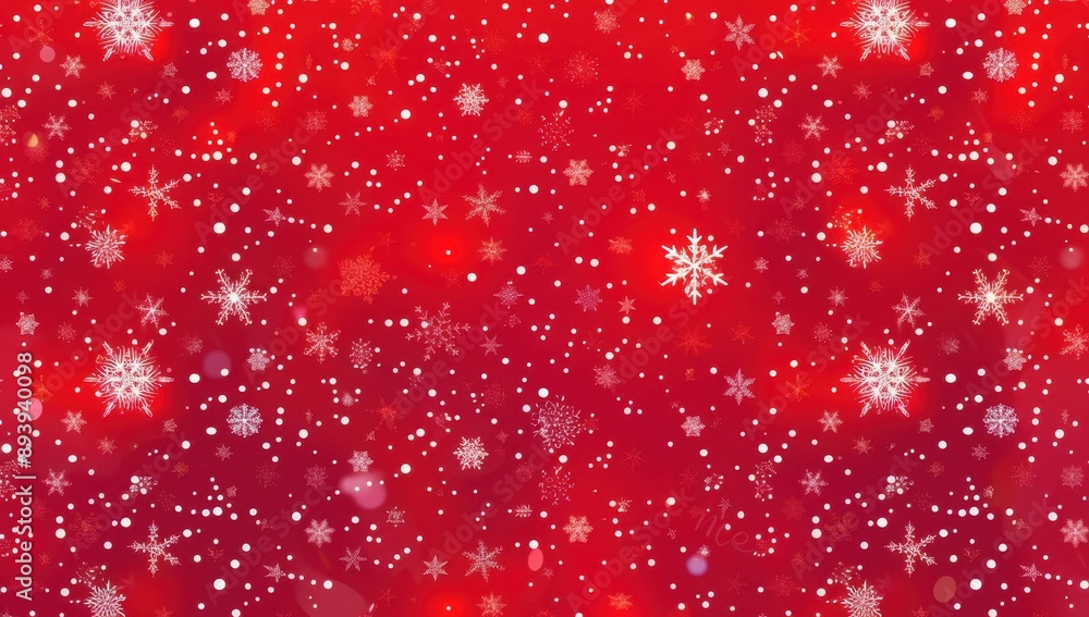 Red background with snowflakes, Christmas theme Generative AI Red background with snowflakes, Christmas theme Generative AI