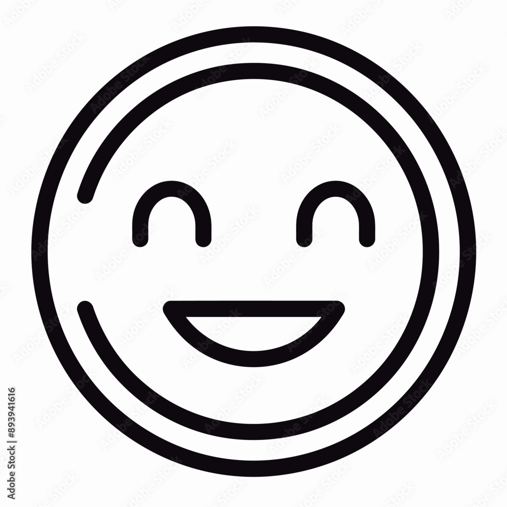 Free vector black line facial expression icon symbol message