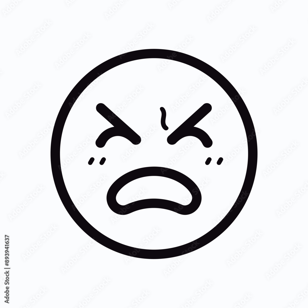 Free vector black line facial expression icon symbol message Free vector black line facial expression icon symbol message