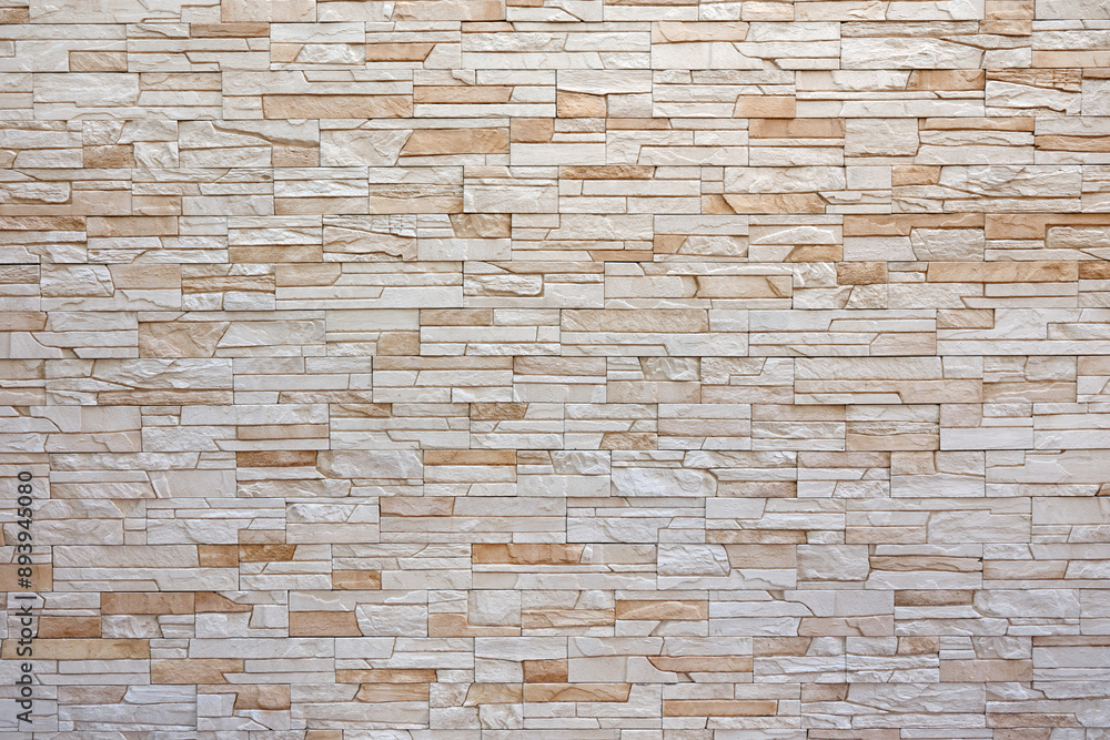 Obraz premium Close-up beautiful abstract beige marble wall with wild stone.