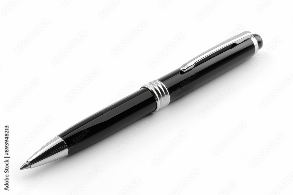 Elegant Black Pen on White Background Elegant Black Pen on White Background