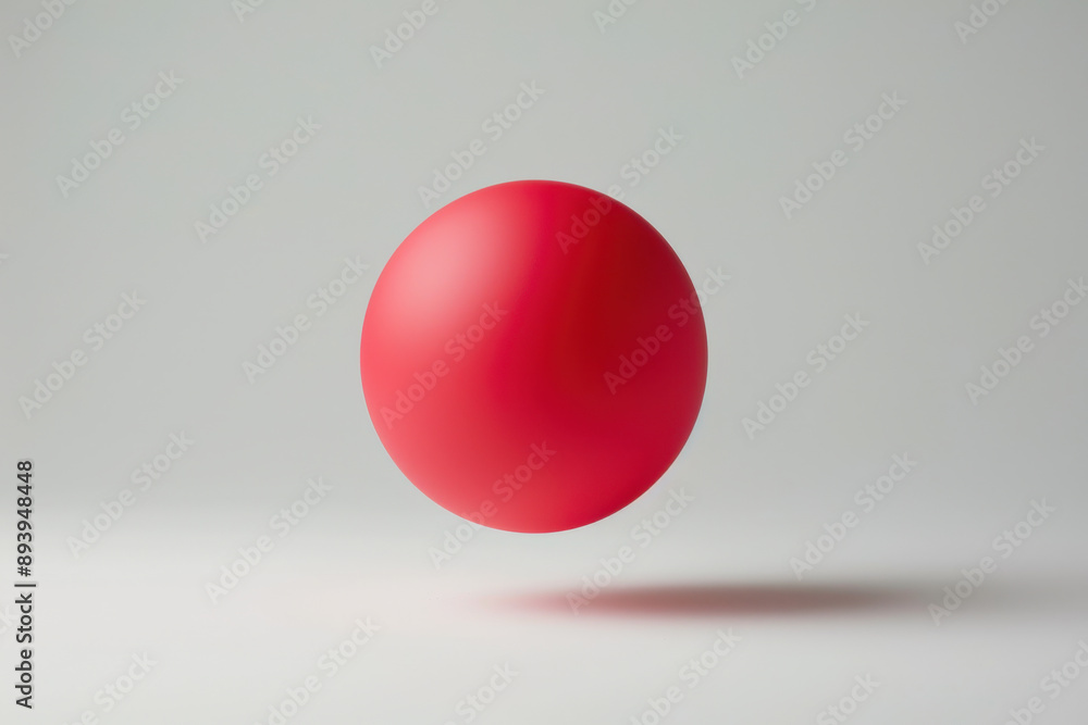 Floating Red Sphere in Minimalistic Setting Floating Red Sphere in Minimalistic Setting